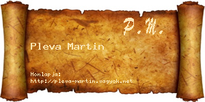 Pleva Martin névjegykártya